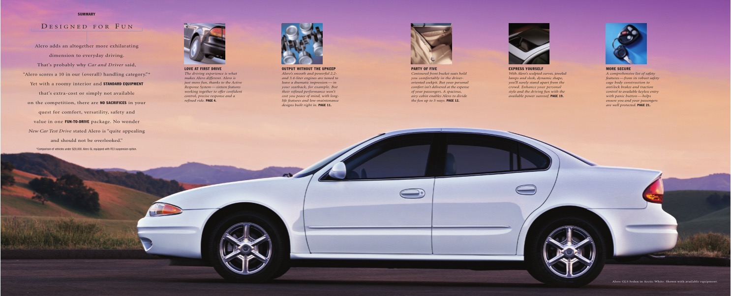 2002 Oldsmobile Alero Brochure Page 6